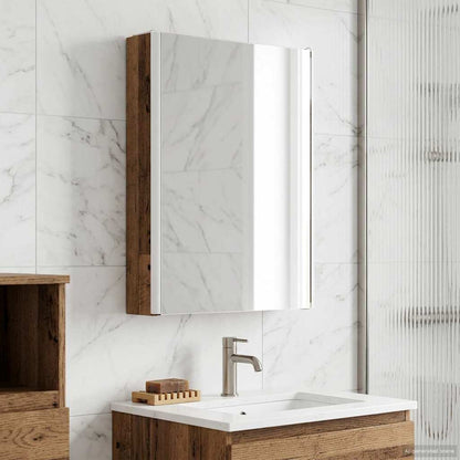 Badkamer spiegelkast Oudhout 43 x 11,5 x 60,5 cm Bewerkt hout