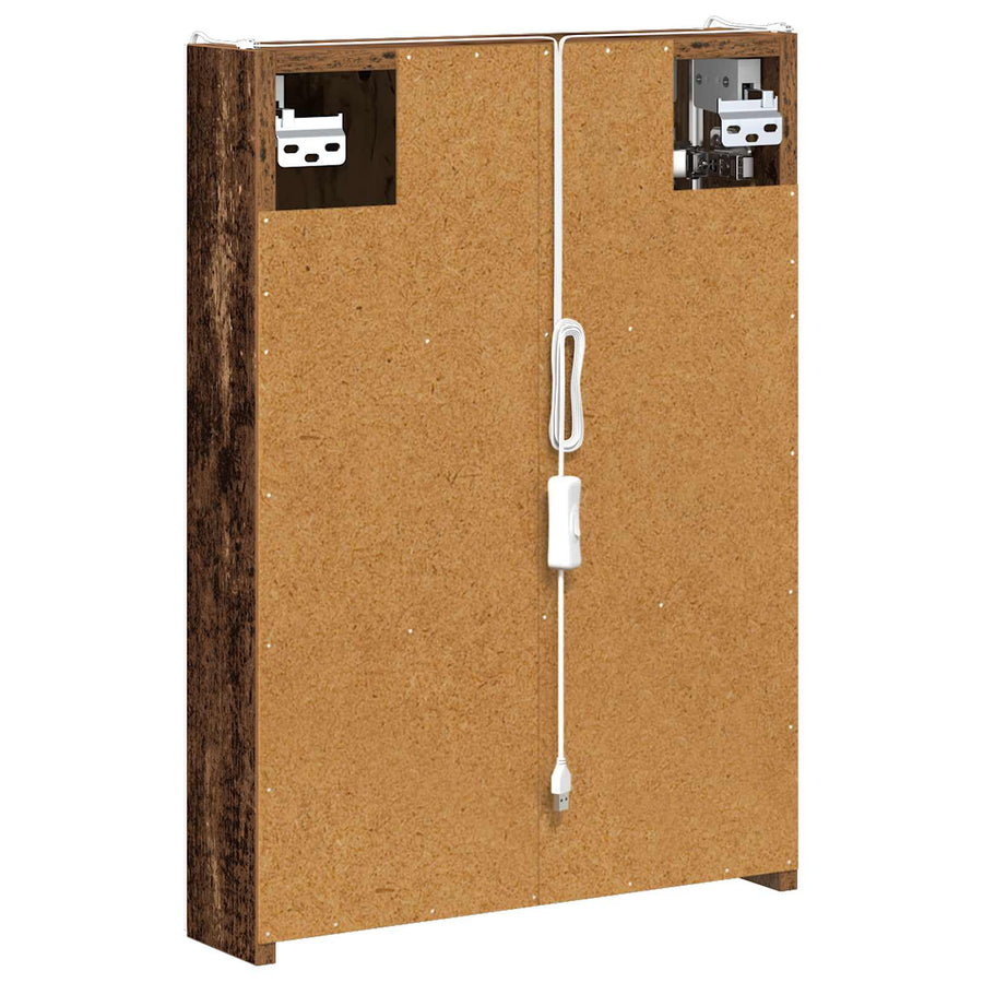 Badkamer spiegelkast Oudhout 43 x 11,5 x 60,5 cm Bewerkt hout