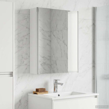 Badkamer spiegelkast voor Wit 53,5 x 15,5 x 70 cm Bewerkt hout