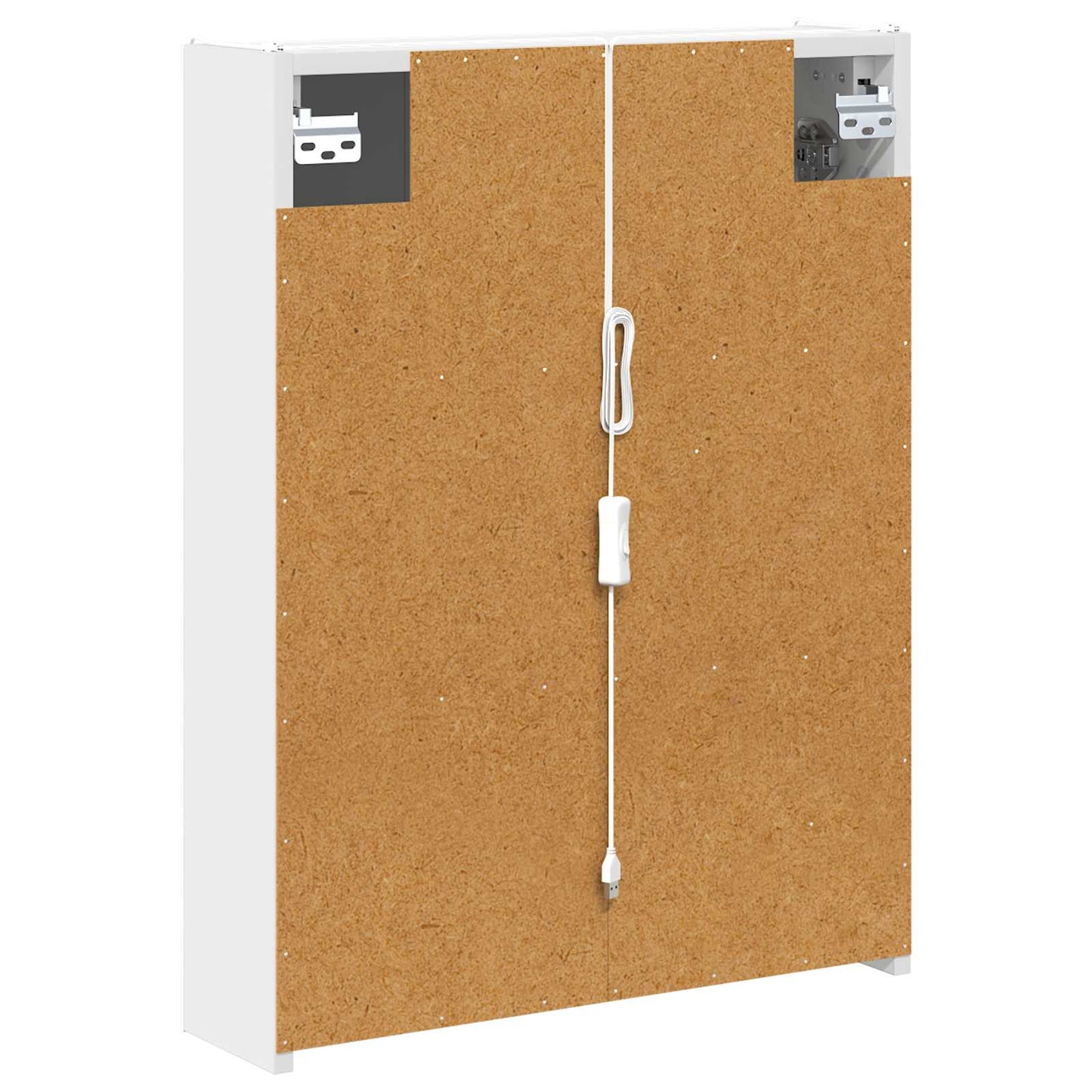 Badkamer spiegelkast voor Wit 53,5 x 15,5 x 70 cm Bewerkt hout