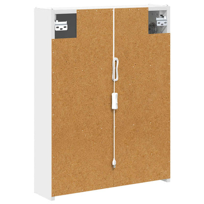 Badkamer spiegelkast voor Wit 53,5 x 15,5 x 70 cm Bewerkt hout