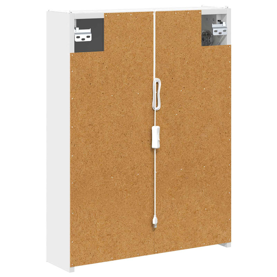 Badkamer spiegelkast voor Wit 53,5 x 15,5 x 70 cm Bewerkt hout