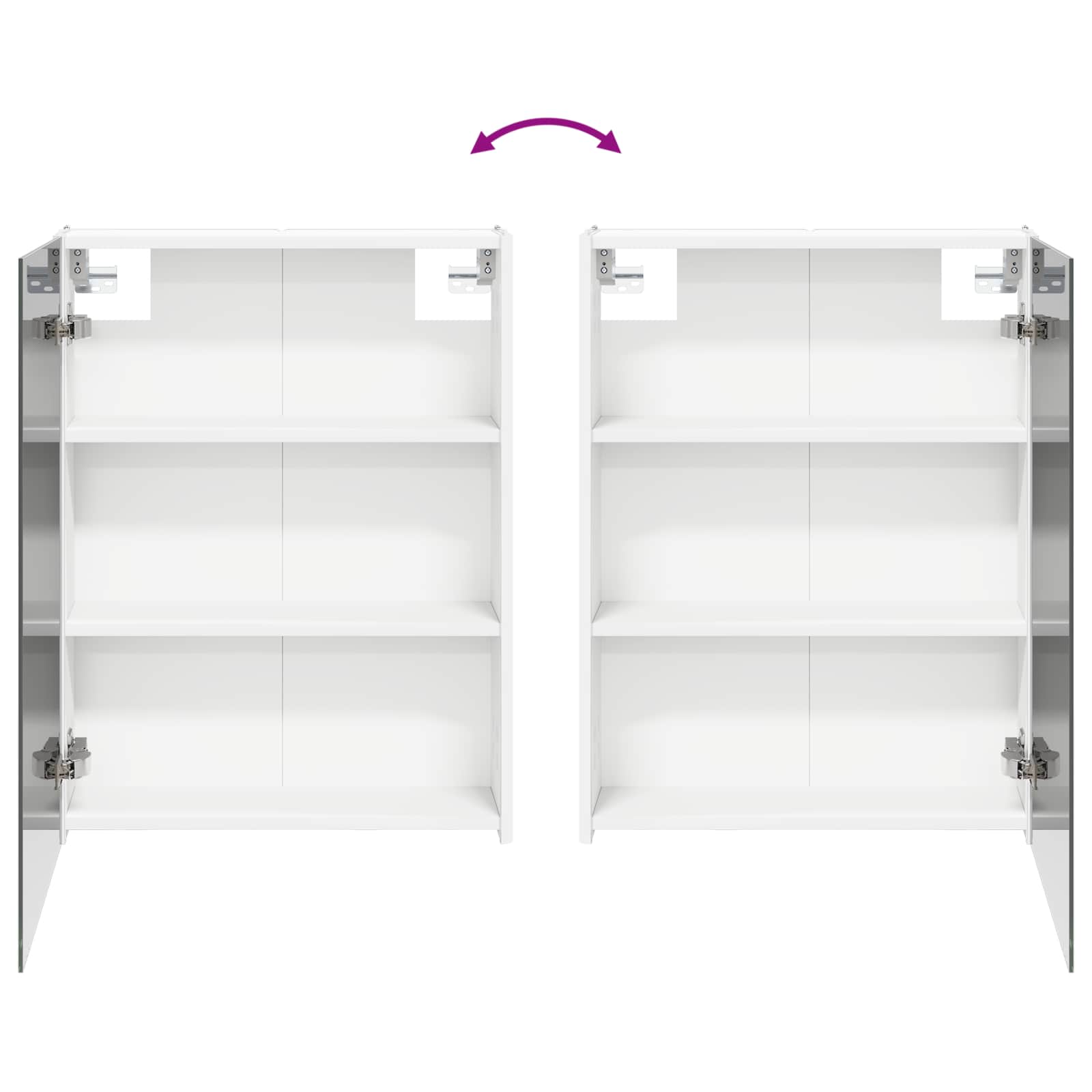 Badkamer spiegelkast voor Wit 53,5 x 15,5 x 70 cm Bewerkt hout