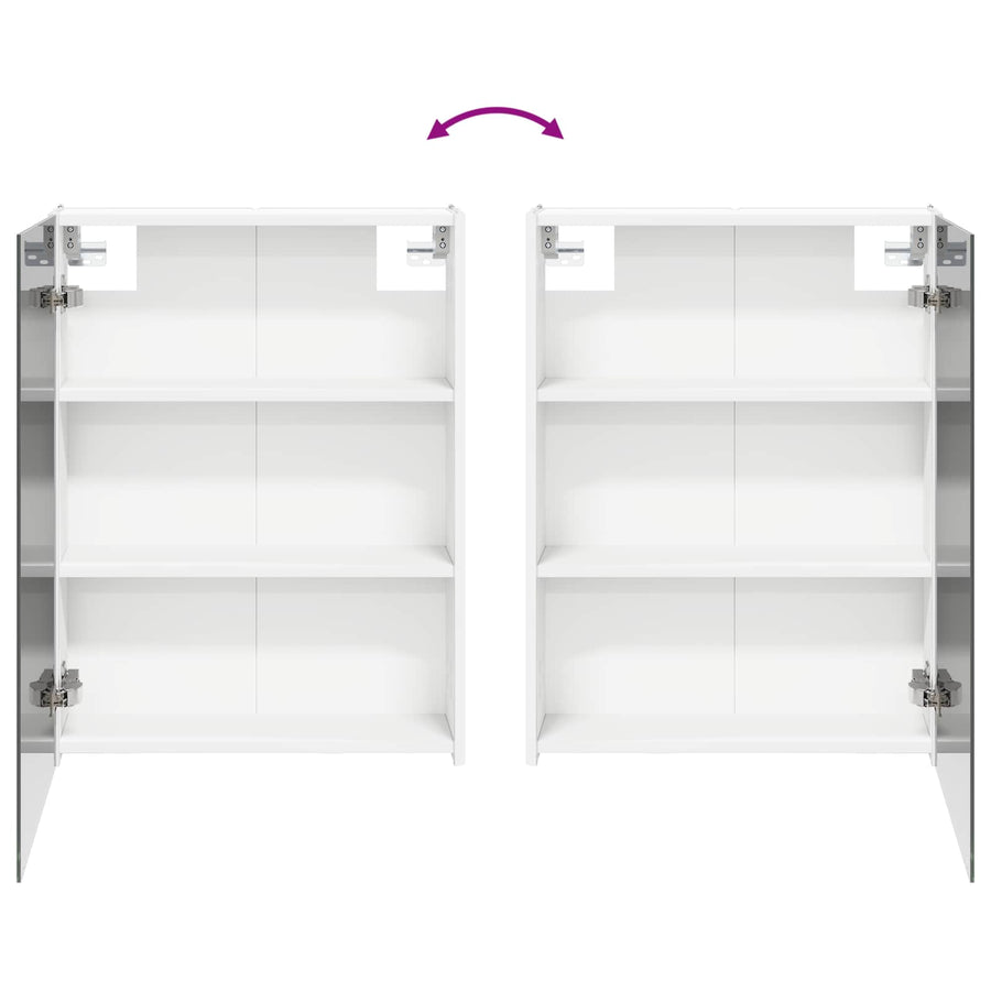 Badkamer spiegelkast voor Wit 53,5 x 15,5 x 70 cm Bewerkt hout