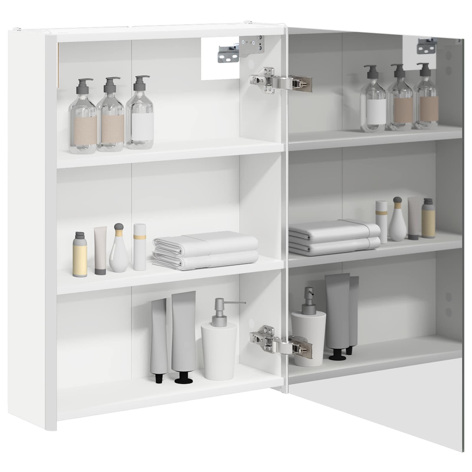 Badkamer spiegelkast voor Wit 53,5 x 15,5 x 70 cm Bewerkt hout