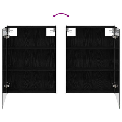 Badkamer spiegelkast Zwart Eiken 53,5 x 15,5 x 70 cm