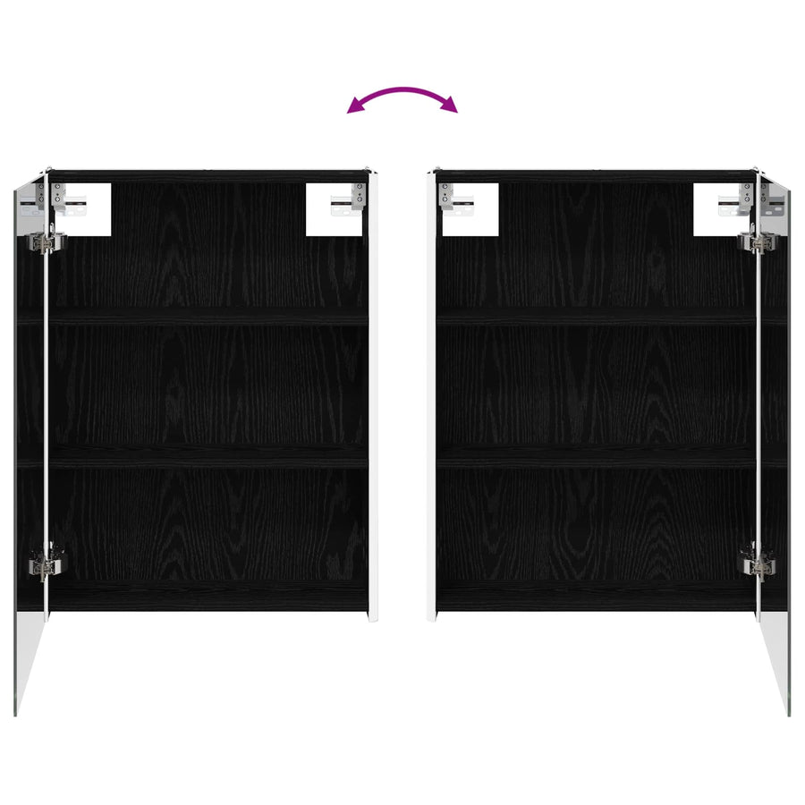 Badkamer spiegelkast Zwart Eiken 53,5 x 15,5 x 70 cm