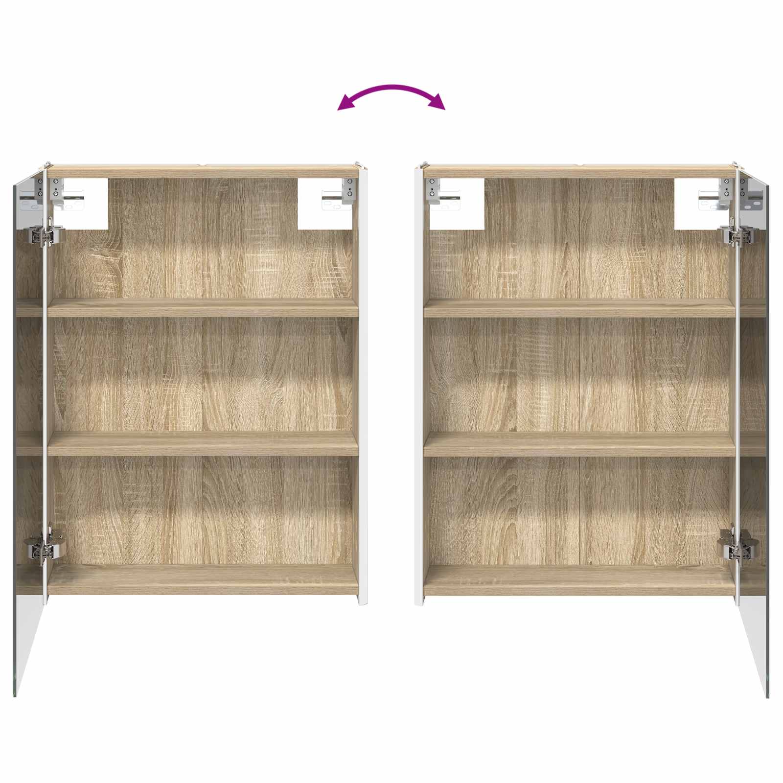 Badkamer spiegelkast Sonoma Eiken 53,5 x 15,5 x 70 cm