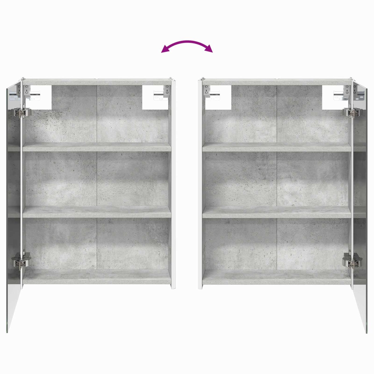 Badkamer spiegelkast Beton Grijs 53,5 x 15,5 x 70 cm