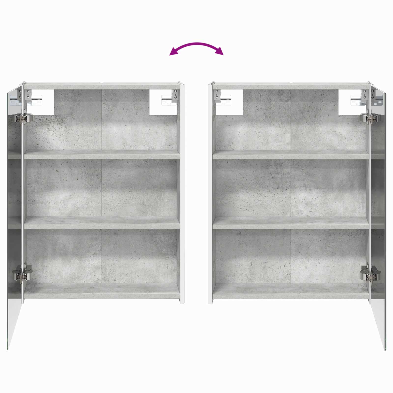 Badkamer spiegelkast Beton Grijs 53,5 x 15,5 x 70 cm