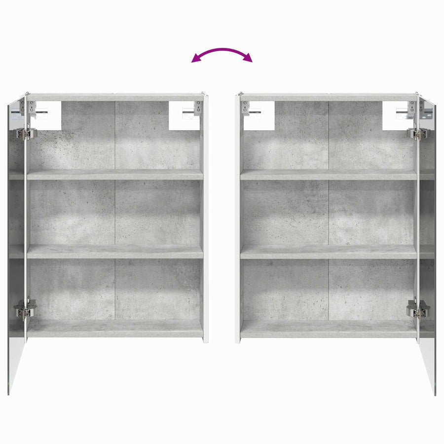 Badkamer spiegelkast Beton Grijs 53,5 x 15,5 x 70 cm