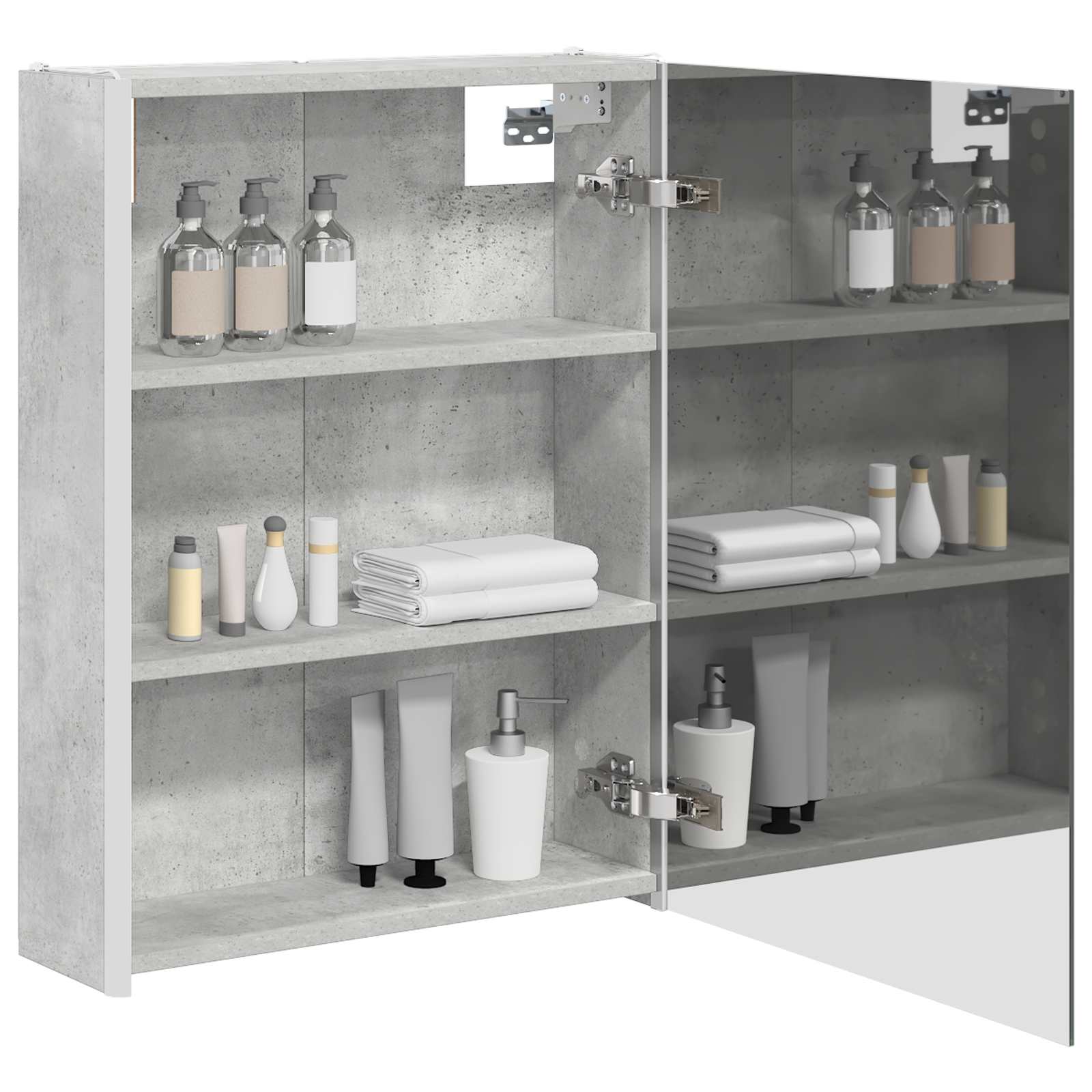 Badkamer spiegelkast Beton Grijs 53,5 x 15,5 x 70 cm