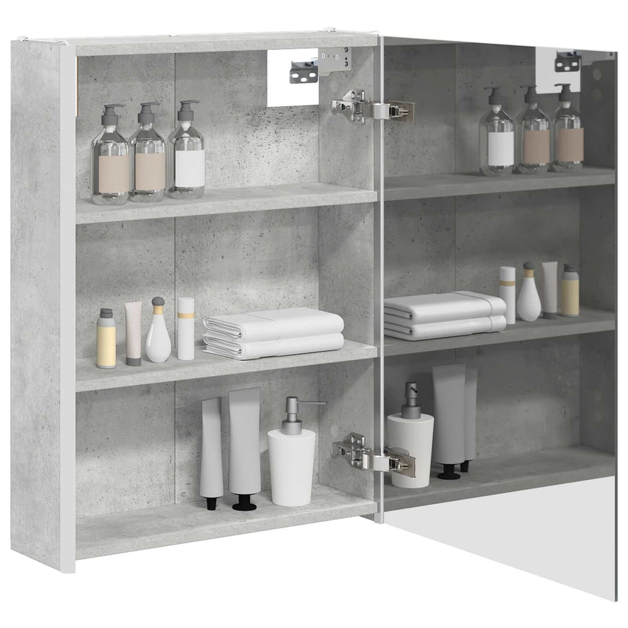 Badkamer spiegelkast Beton Grijs 53,5 x 15,5 x 70 cm