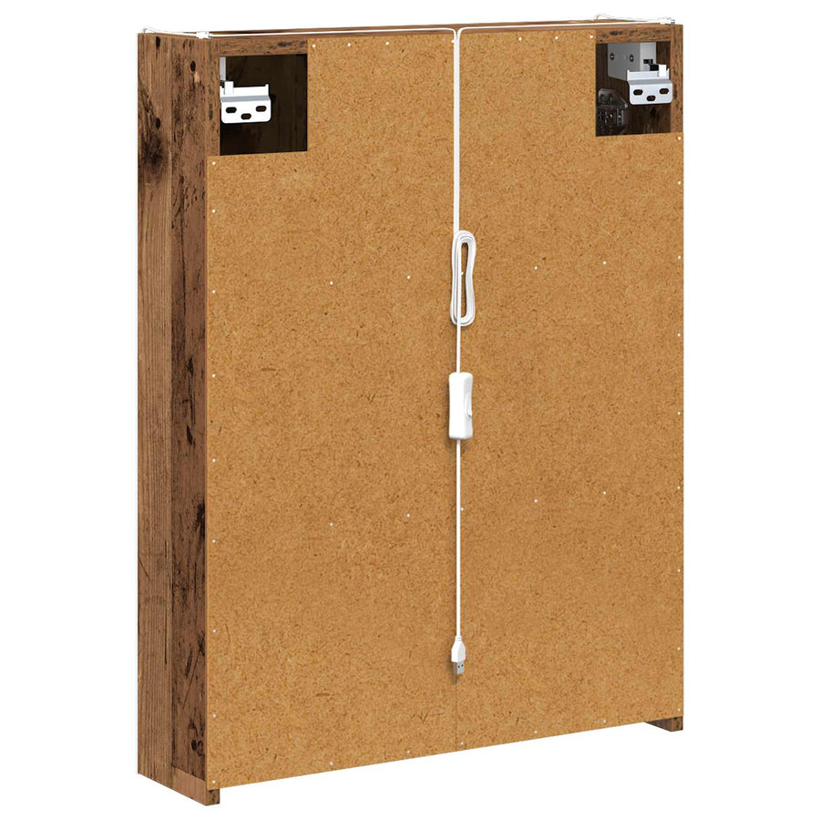 Badkamer spiegelkast Oudhout 53,5 x 15,5 x 70 cm Bewerkt hout