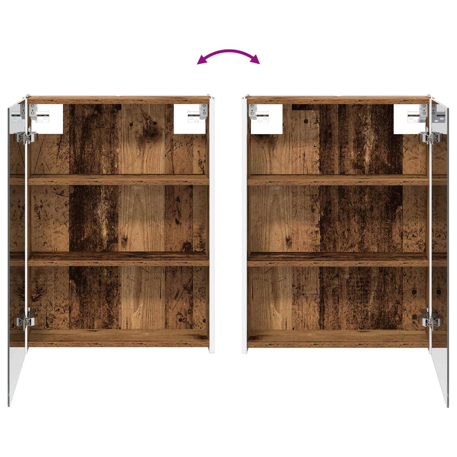 Badkamer spiegelkast Oudhout 53,5 x 15,5 x 70 cm Bewerkt hout