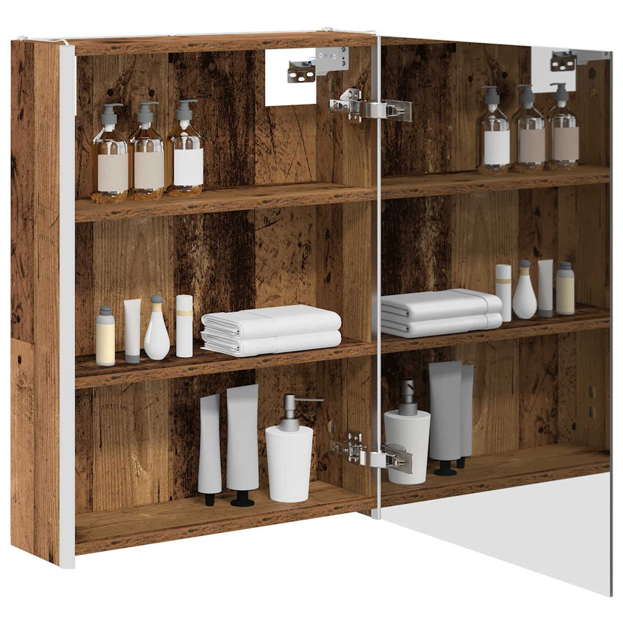 Badkamer spiegelkast Oudhout 53,5 x 15,5 x 70 cm Bewerkt hout