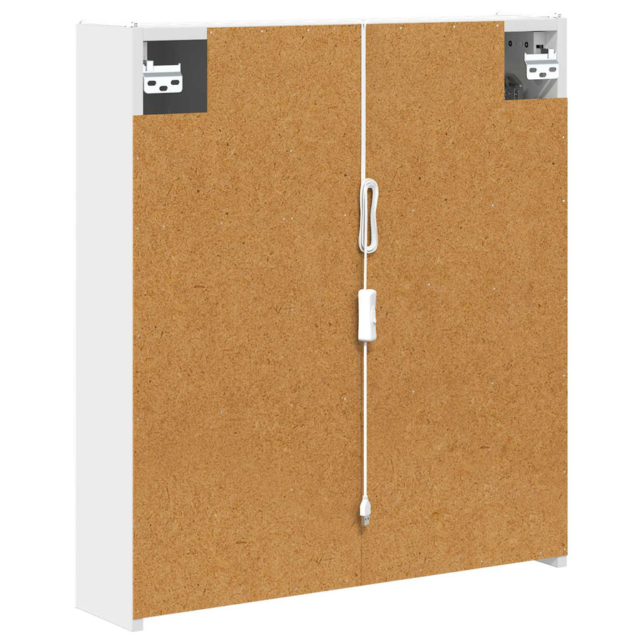 Badkamer spiegelkast voor Wit 63,5 x 15,5 x 70 cm Bewerkt hout