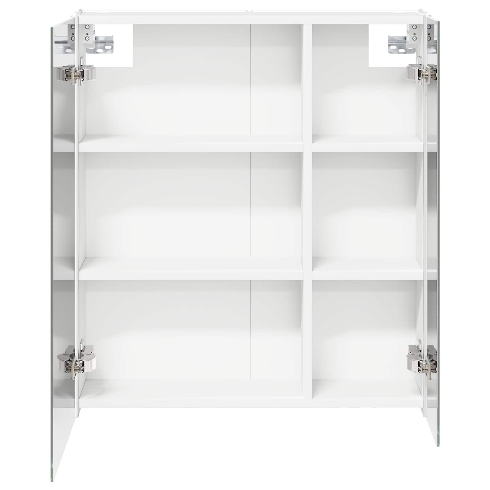 Badkamer spiegelkast voor Wit 63,5 x 15,5 x 70 cm Bewerkt hout