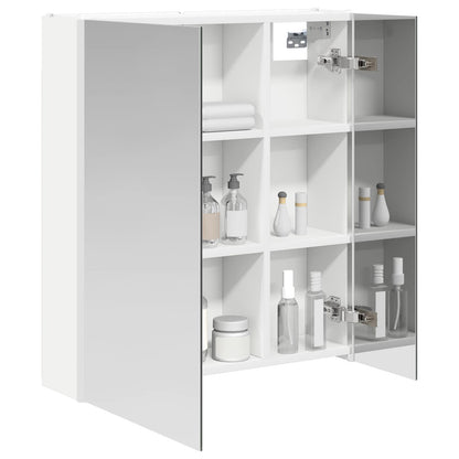 Badkamer spiegelkast voor Wit 63,5 x 15,5 x 70 cm Bewerkt hout