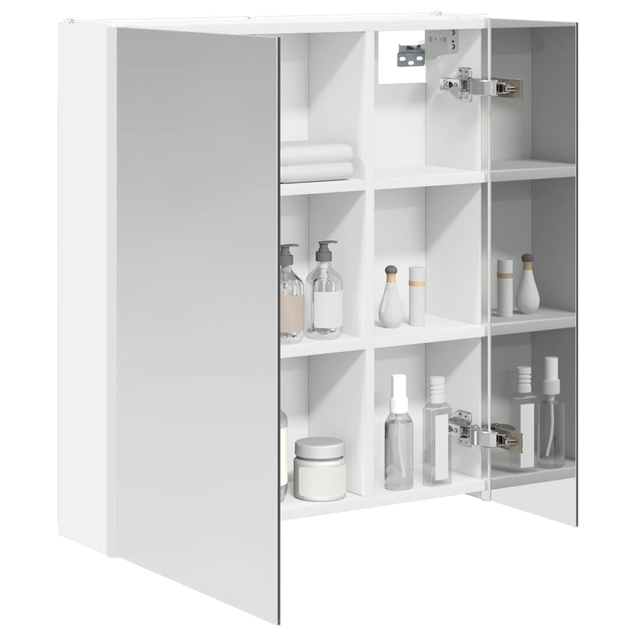 Badkamer spiegelkast voor Wit 63,5 x 15,5 x 70 cm Bewerkt hout