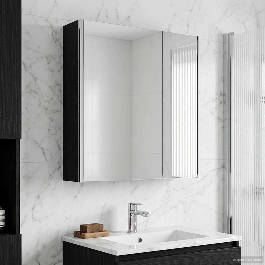 Badkamer spiegelkast Zwart Eiken 63,5 x 15,5 x 70 cm