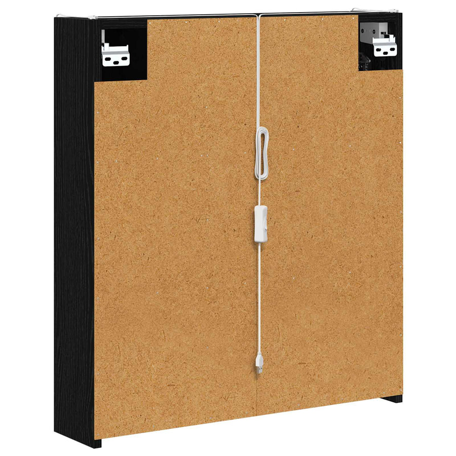 Badkamer spiegelkast Zwart Eiken 63,5 x 15,5 x 70 cm