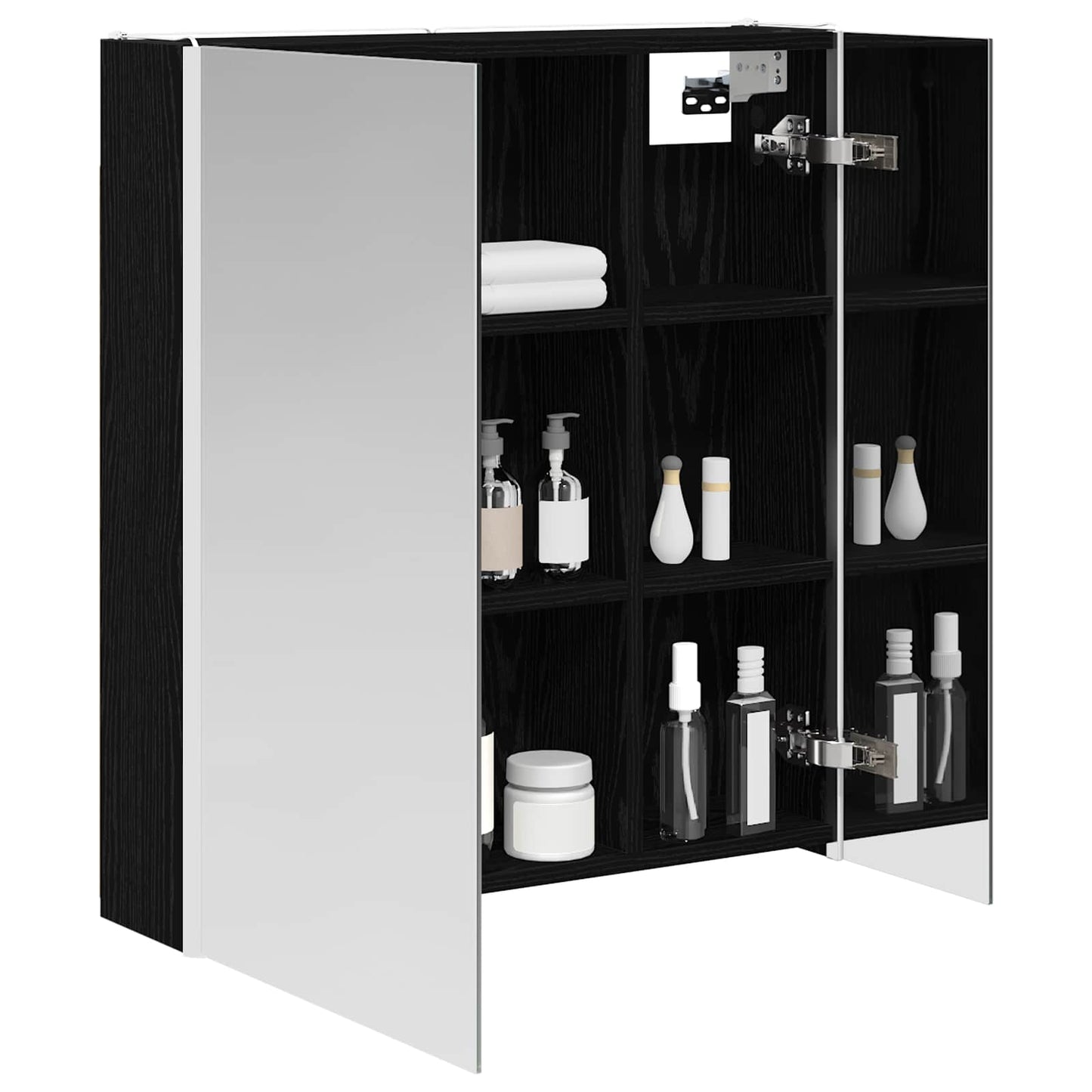 Badkamer spiegelkast Zwart Eiken 63,5 x 15,5 x 70 cm