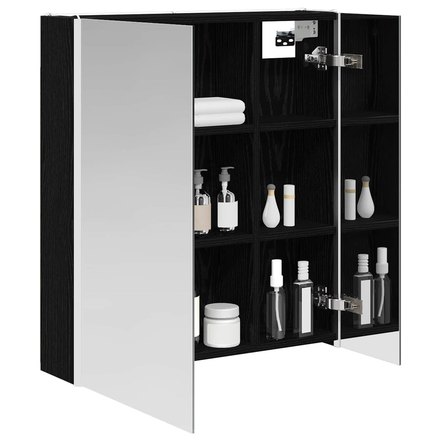 Badkamer spiegelkast Zwart Eiken 63,5 x 15,5 x 70 cm