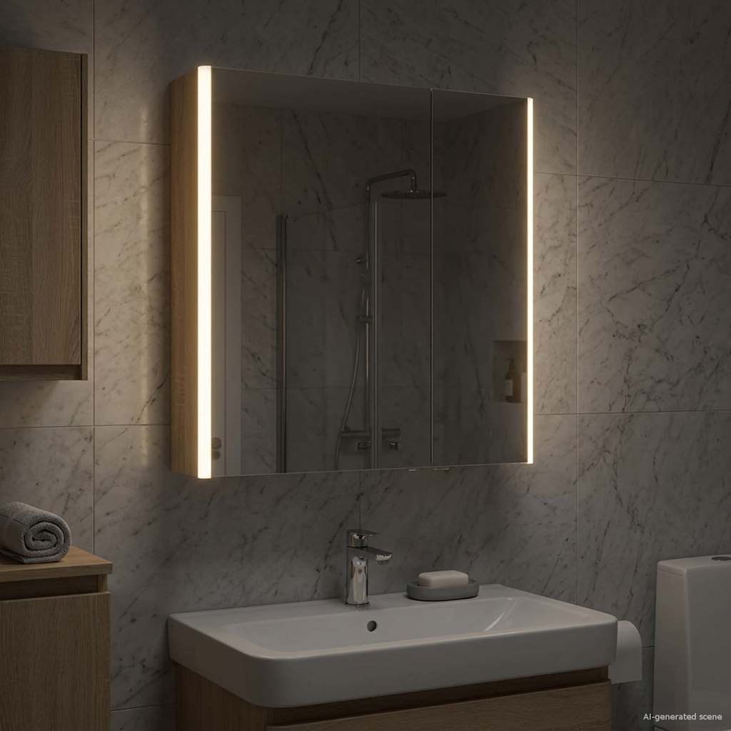Badkamer spiegelkast Sonoma Eiken 63,5 x 15,5 x 70 cm