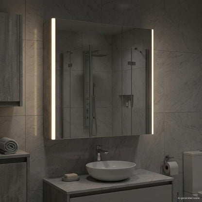 Badkamer spiegelkast Beton Grijs 63,5 x 15,5 x 70 cm