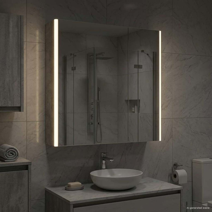 Badkamer spiegelkast Beton Grijs 63,5 x 15,5 x 70 cm