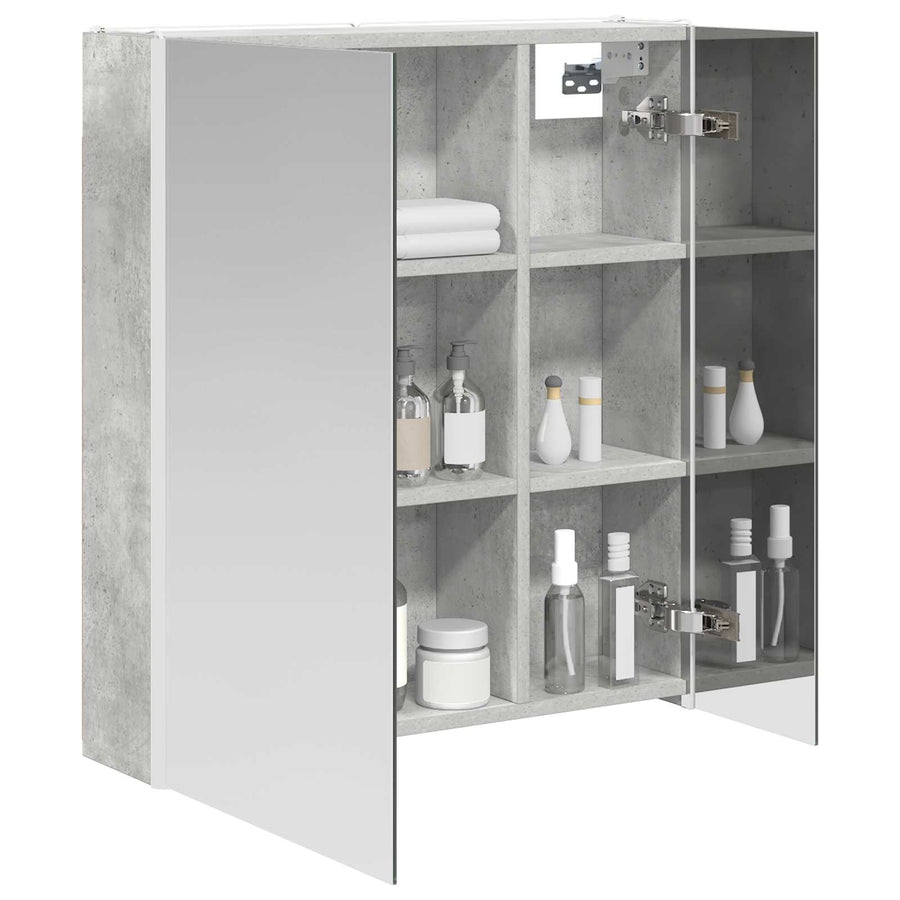 Badkamer spiegelkast Beton Grijs 63,5 x 15,5 x 70 cm