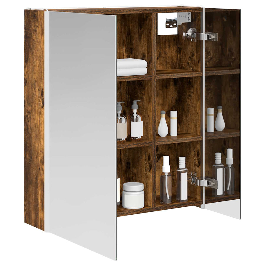 Badkamer spiegelkast Gerookt eiken 63,5 x 15,5 x 70 cm