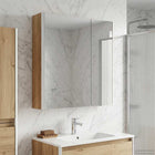 Bathroom mirror cabinet Rustic oak 63.5 x 15.5 x 70 cm