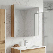 Badkamer spiegelkast 63,5x15,5x70 cm ambachtelijk eiken