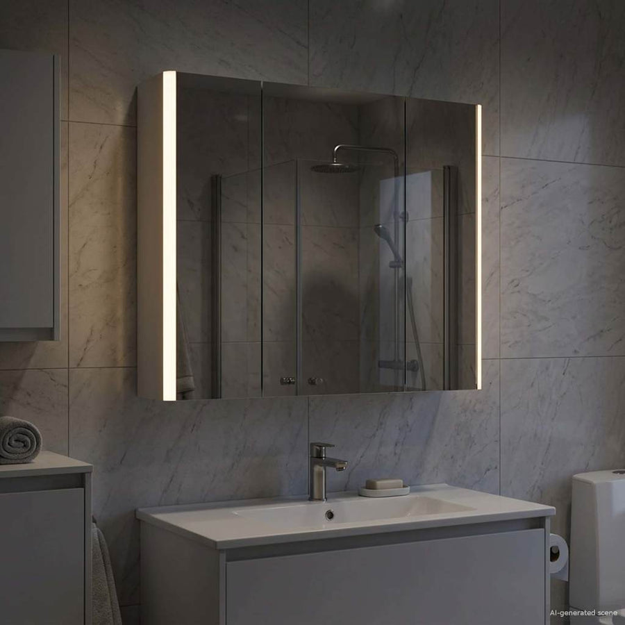 Badkamer spiegelkast Wit 63,5 x 15,5 x 60,5 cm Bewerkt hout