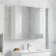 Badkamer spiegelkast 63,5x15,5x60,5 cm bewerkt hout wit