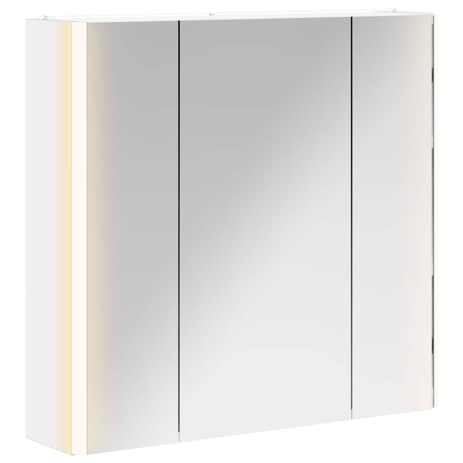 Badkamer spiegelkast Wit 63,5 x 15,5 x 60,5 cm Bewerkt hout