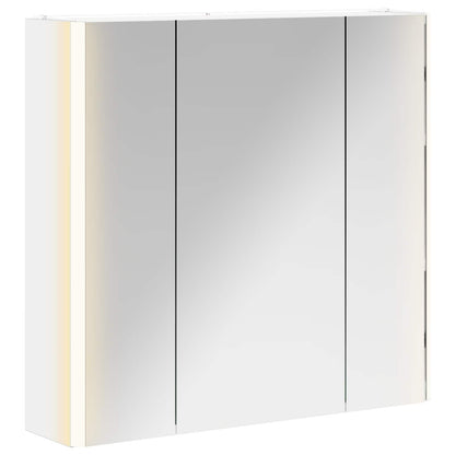 Badkamer spiegelkast Wit 63,5 x 15,5 x 60,5 cm Bewerkt hout