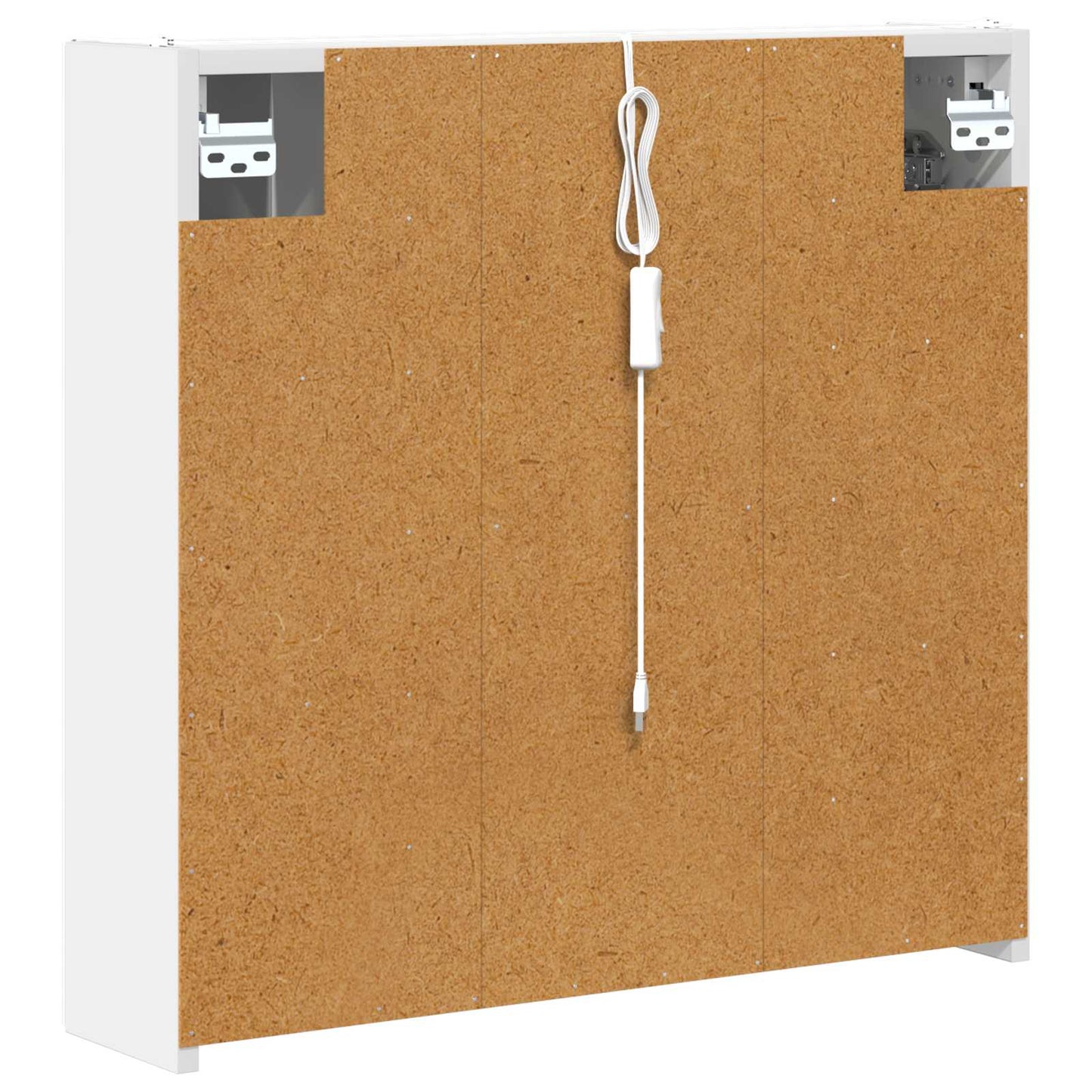 Badkamer spiegelkast Wit 63,5 x 15,5 x 60,5 cm Bewerkt hout