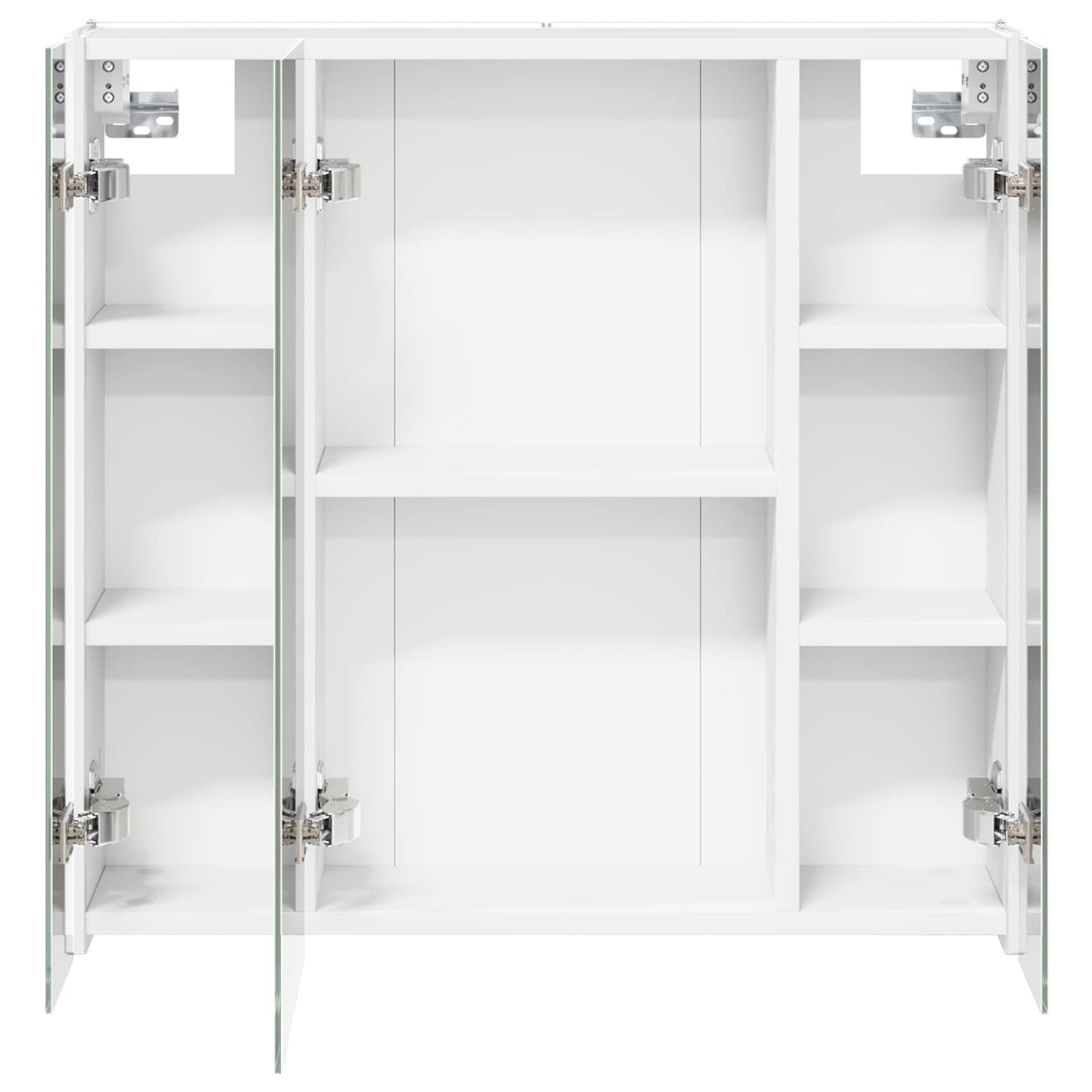 Badkamer spiegelkast Wit 63,5 x 15,5 x 60,5 cm Bewerkt hout