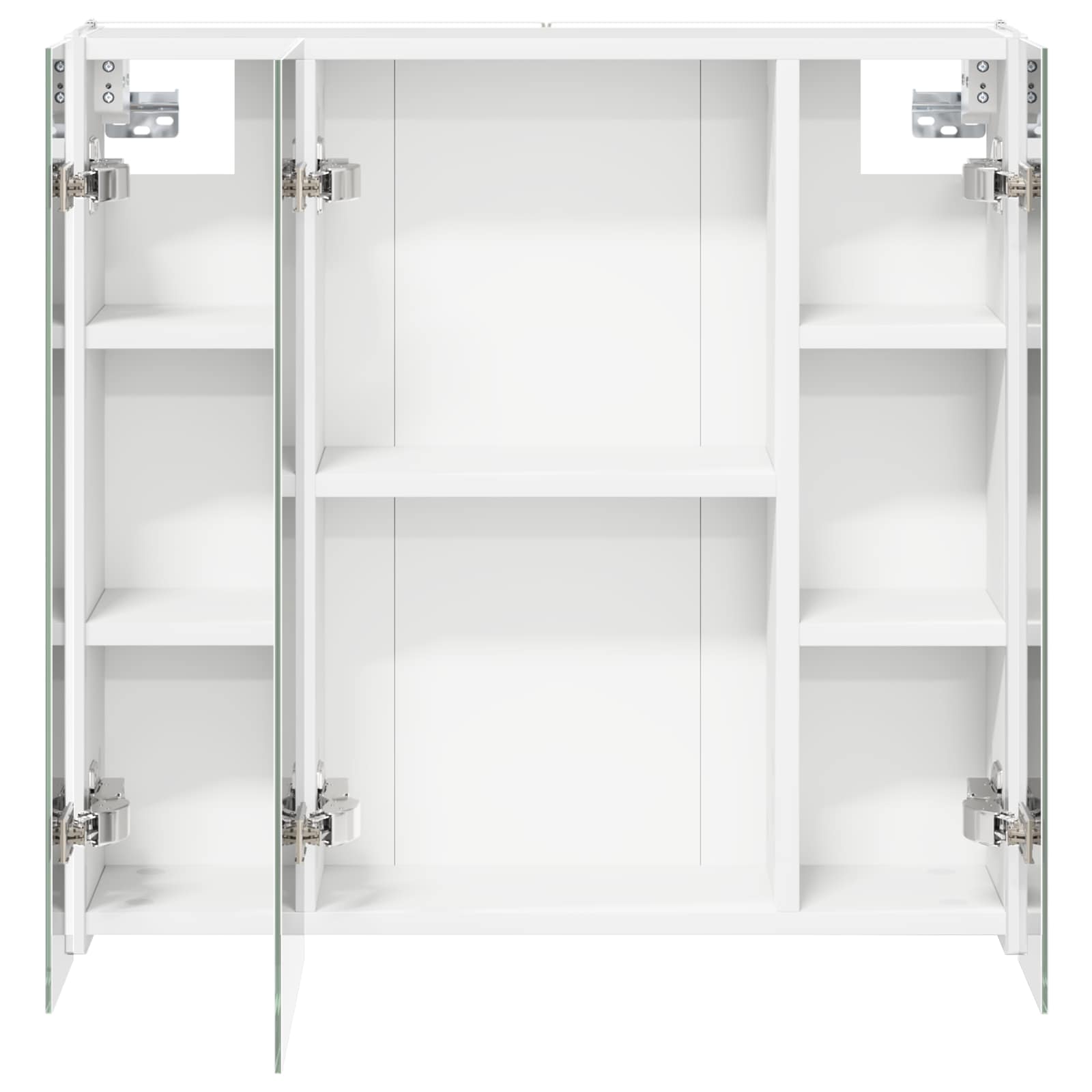 Badkamer spiegelkast Wit 63,5 x 15,5 x 60,5 cm Bewerkt hout