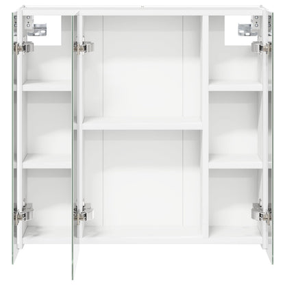 Badkamer spiegelkast Wit 63,5 x 15,5 x 60,5 cm Bewerkt hout