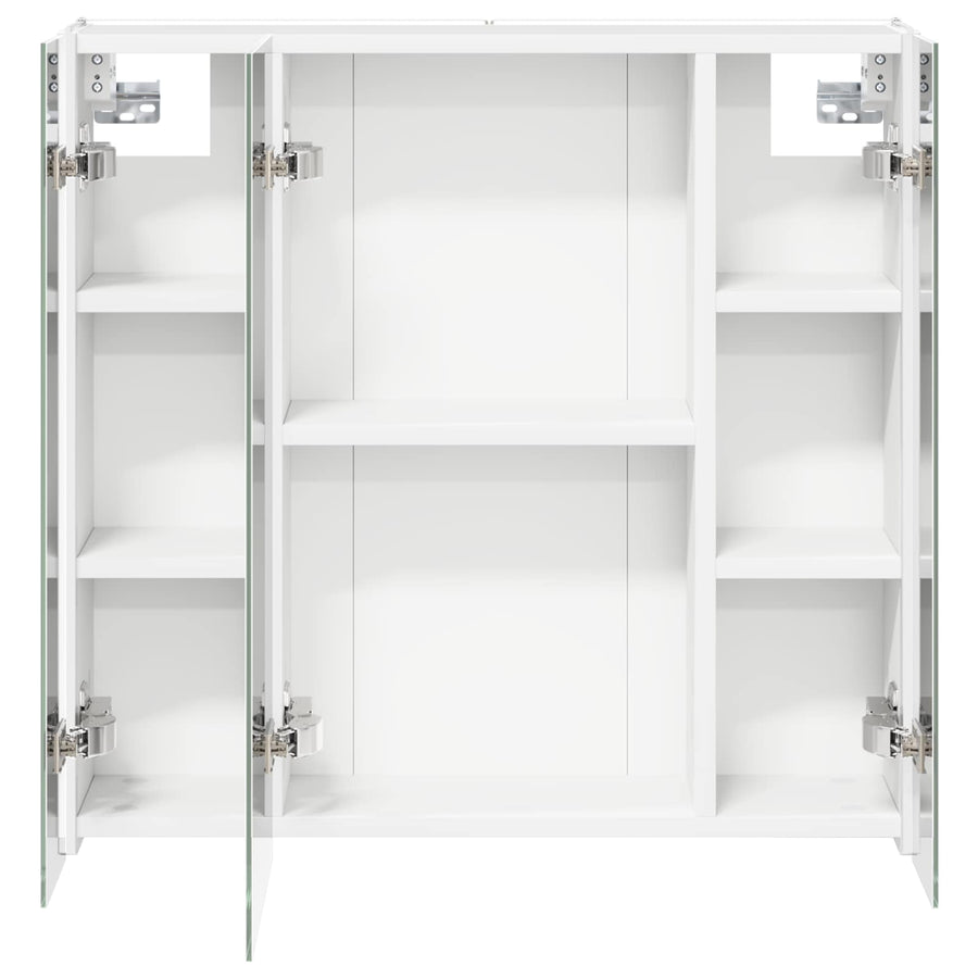 Badkamer spiegelkast Wit 63,5 x 15,5 x 60,5 cm Bewerkt hout