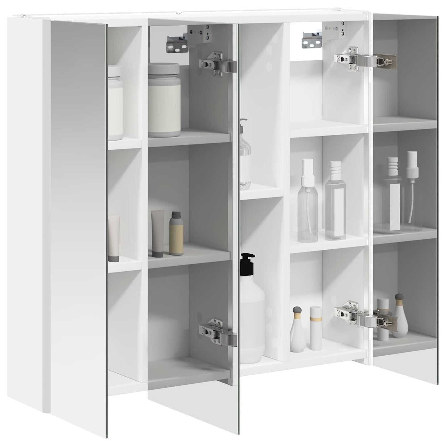 Badkamer spiegelkast Wit 63,5 x 15,5 x 60,5 cm Bewerkt hout