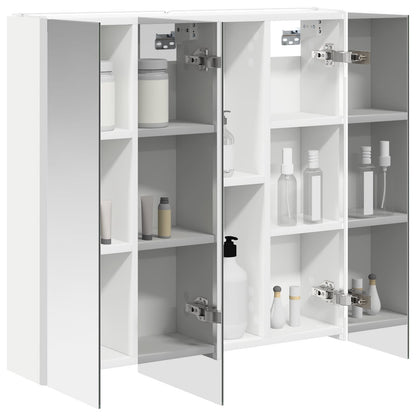 Badkamer spiegelkast Wit 63,5 x 15,5 x 60,5 cm Bewerkt hout