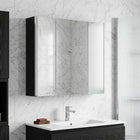 Bathroom mirror cabinet Black Oak 63.5 x 15.5 x 60.5 cm