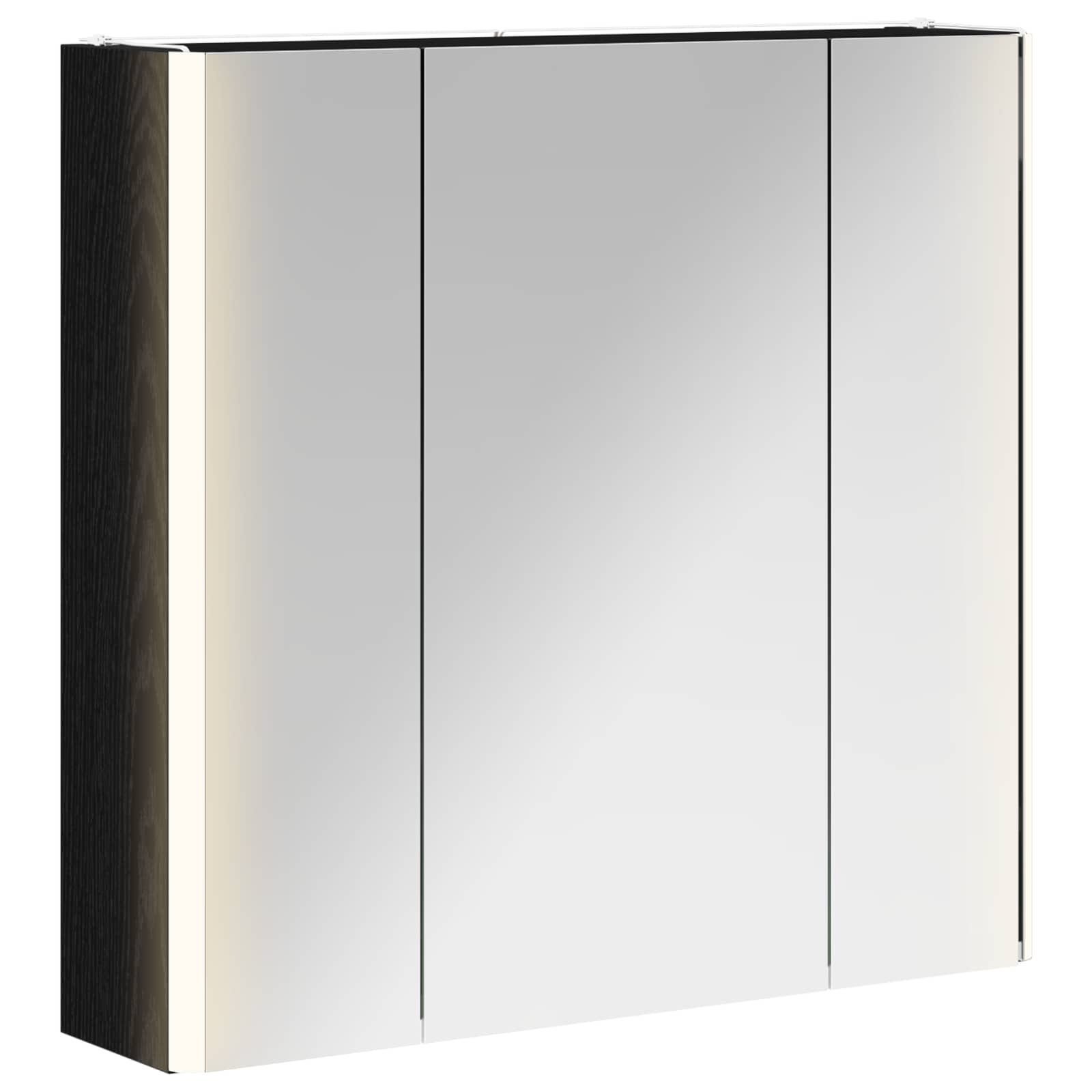 Badkamer spiegelkast Zwart Eiken 63,5 x 15,5 x 60,5 cm