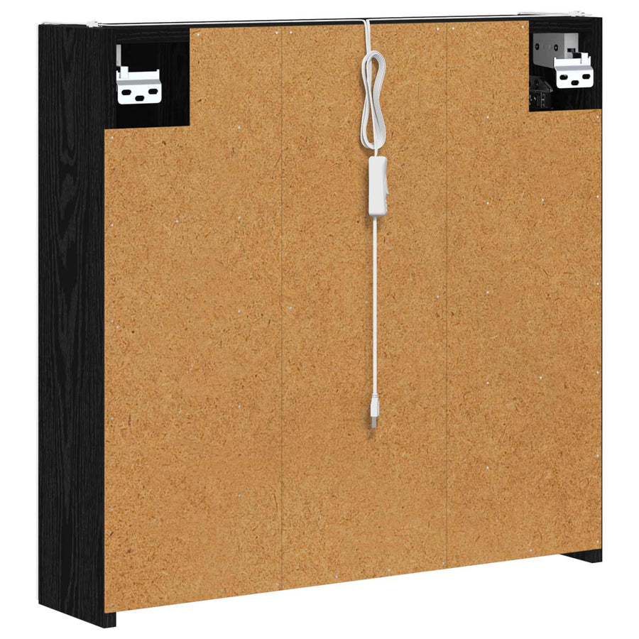 Badkamer spiegelkast Zwart Eiken 63,5 x 15,5 x 60,5 cm