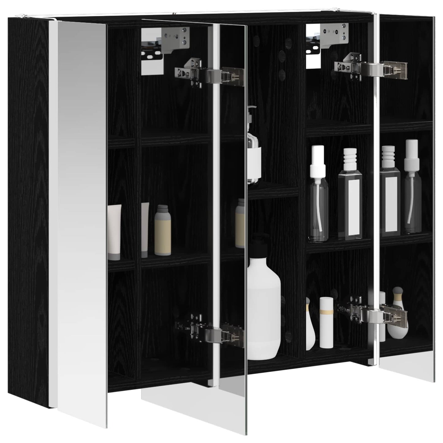 Badkamer spiegelkast Zwart Eiken 63,5 x 15,5 x 60,5 cm